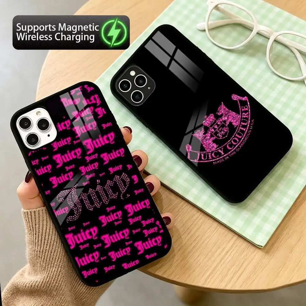 J-Juicy Couture leopard  Phone Case For iPhone17,16,15,14,13,12,11 Plus,Pro Compatible with magnetic wireless charging