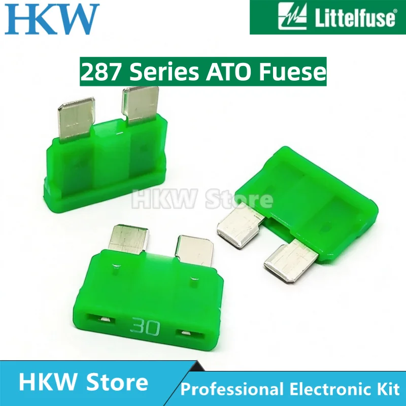 10-100PCS Littelfuse 287 Series 0287030.PXCN 30A Medium Blade Fuse 32Vdc 32V ATC Fuse ATOF New and Original