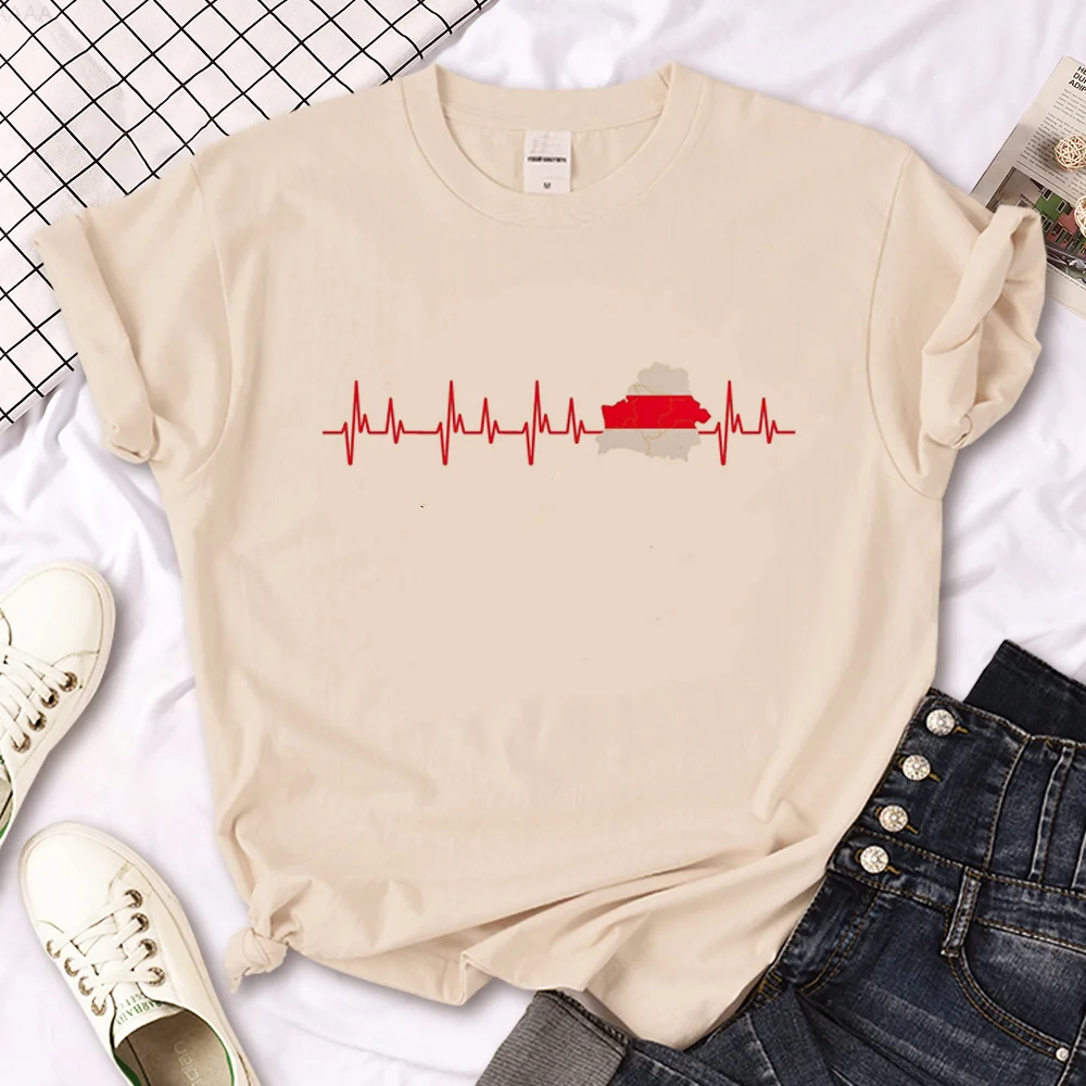 Belarus tshirt women comic Tee girl Japanese clothes