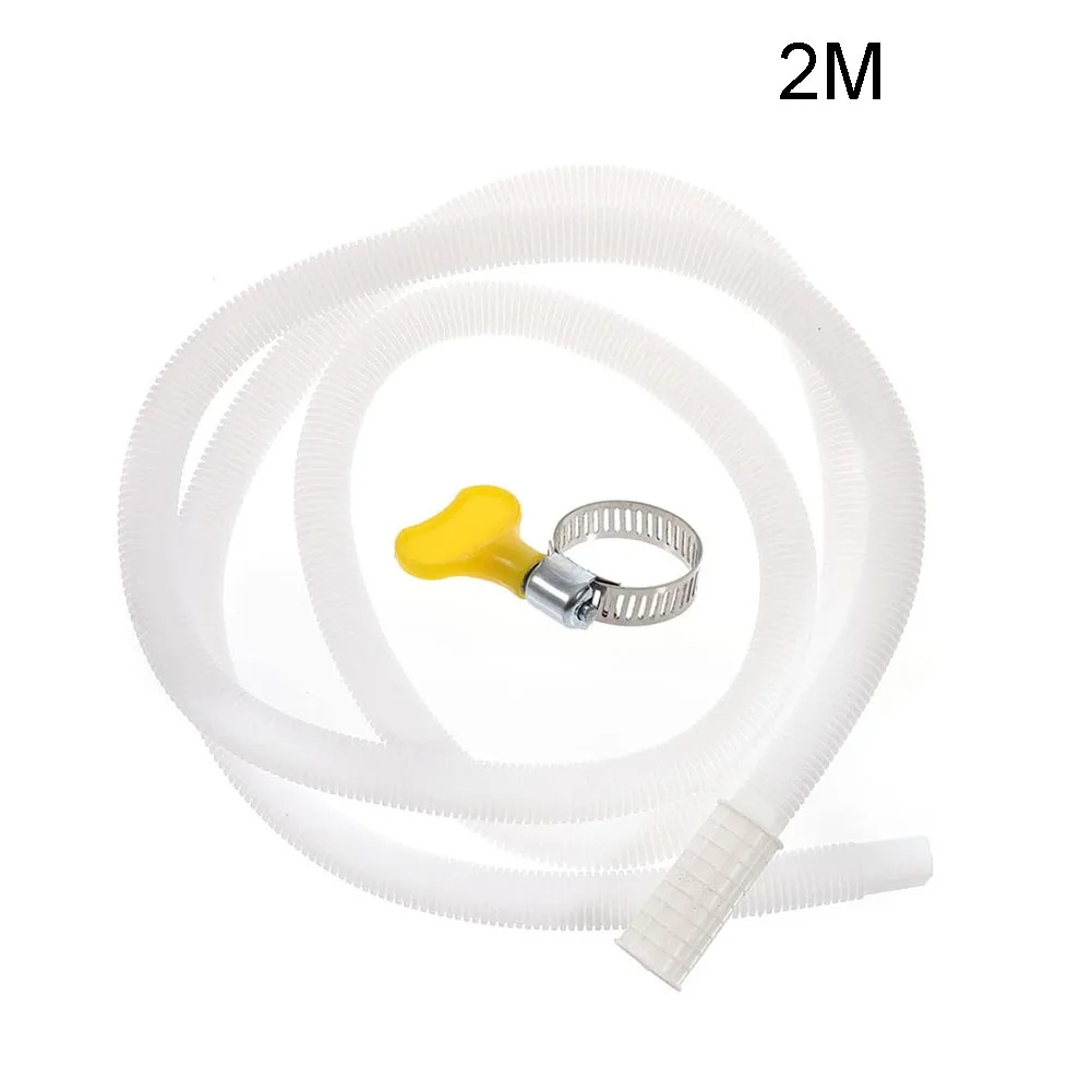 Plastic Pipe Clamp Water Inlet Pipe 2/5M Air Conditioner TPE Washing Machine Water Inlet White Portable Cooling