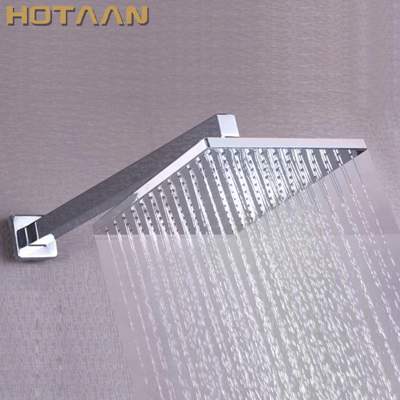 . Chrome Finished Wall Mounted 20x20cm Water Saving Square Rain Shower Head with arm,Chuveiro Ducha Quadrado YT-5153