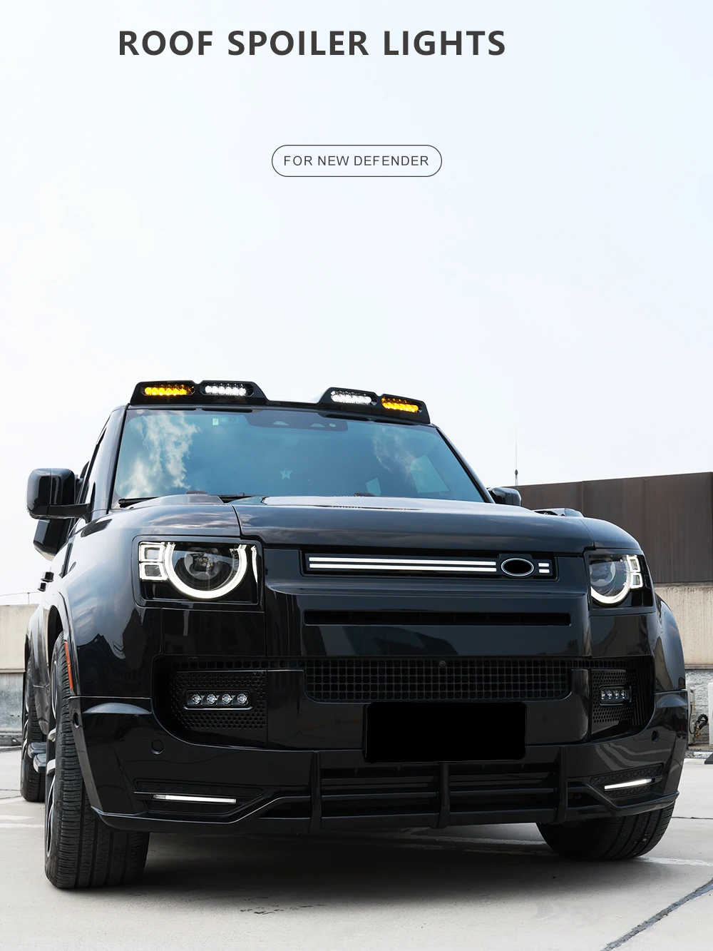 لامع أسود 4 أصفر Led ABS السيارات الجبهة سقف مصباح Toplight LED قبة ضوء الضوء العلوي للمدافع الجديد #4