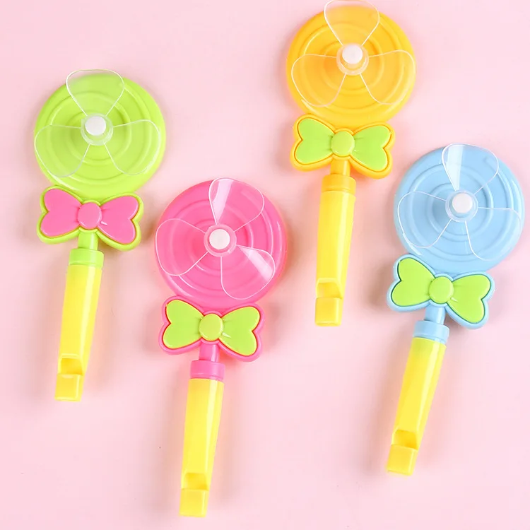 

1PCS Creative Lollipop Whistle Pinwheel Toy Classic Nostalgic Plastic Kindergarten Giveaway Children's Birthday Party Gift