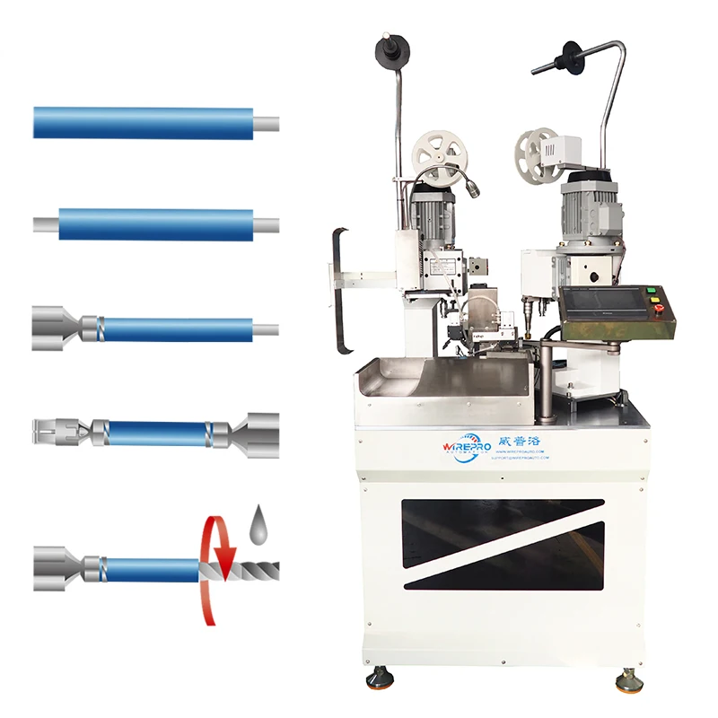 WIREPRO Full Auto Terminal Crimping Machine Automatic Wire Cable Cutting Stripping  Crimping Machine