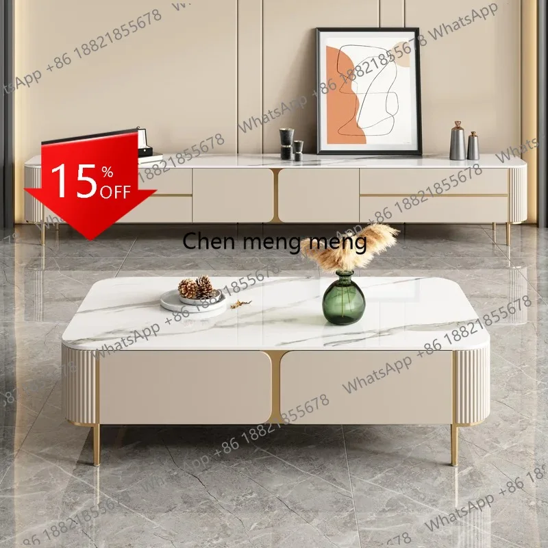 Mueble de TV Moderno Blanco 01A para Sala de Estar, Mesa de TV de Lujo para Salón, Mueble de TV Minimalista y Estético, Muebles Únicos para TV