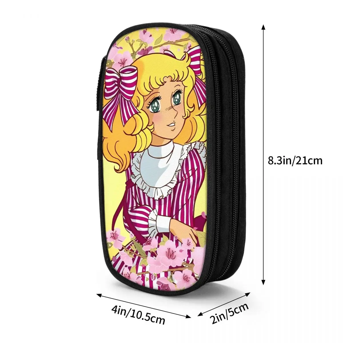 Süßigkeiten Süßigkeiten Manga Anime niedlichen Feder mäppchen kawaii Feder mäppchen Stift Box große Kapazität Bleistift Taschen Schul bedarf Reiß verschluss Briefpapier