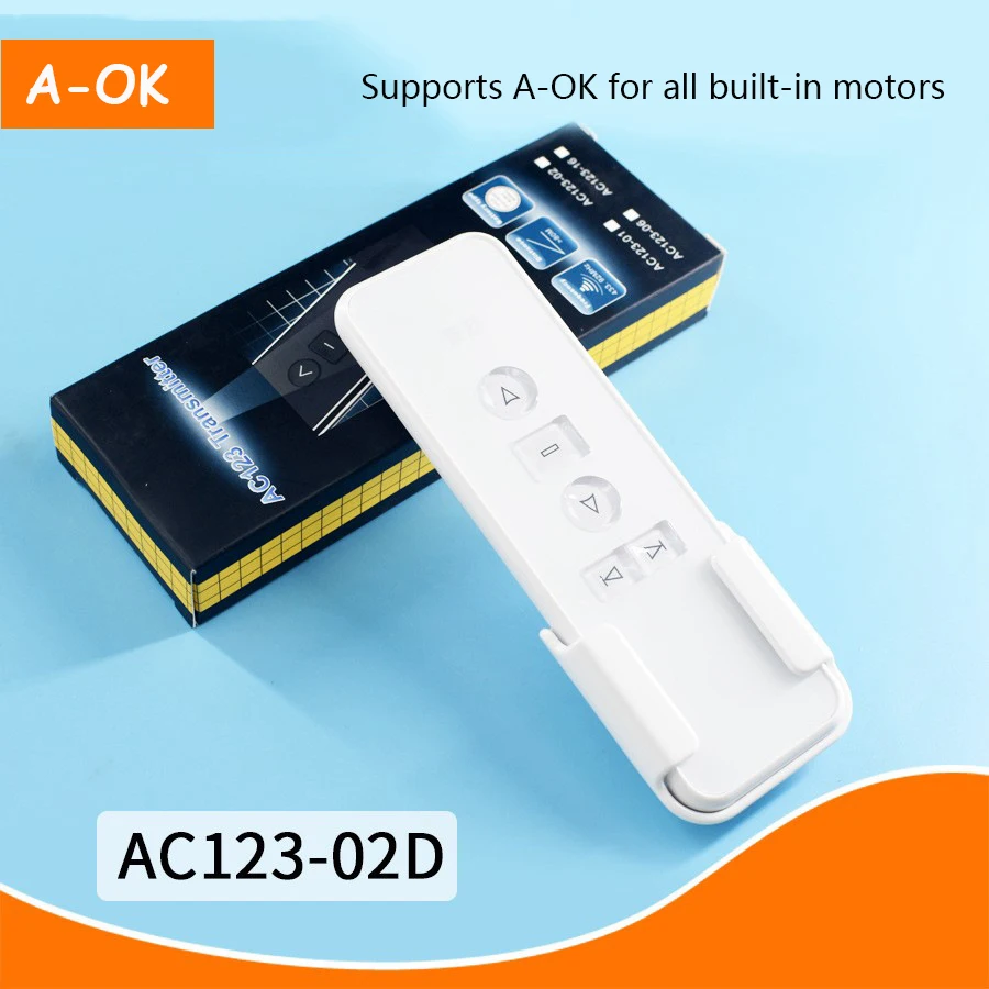 Electric curtain accessories A-OK remote control dual frequency dual control channel wireless RF transmitter AC123-02