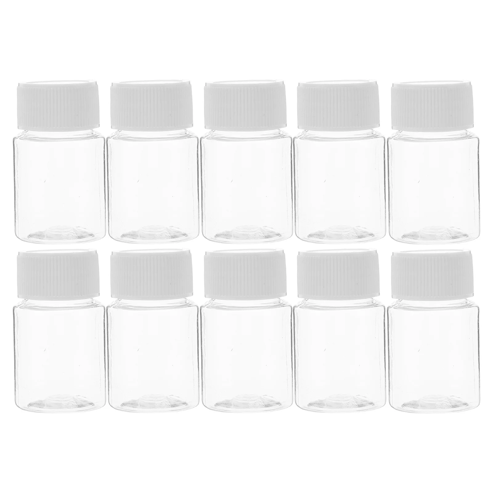 

20Pcs 15ml Clear Plastic Bottles Screw Lids Refillable Containers Pills Capsules Tiny Sample Vials Storage Jars