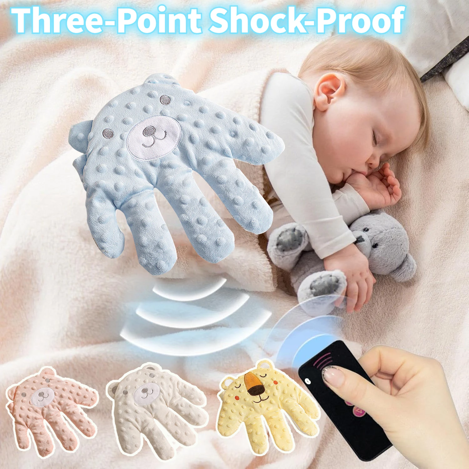 Baby Hand Puppets Children Shock Rice Bag Baby Anti-shock Soothe Big Palm Sleep Artifact Newborn Pillow Hand Doll Finger Puppets