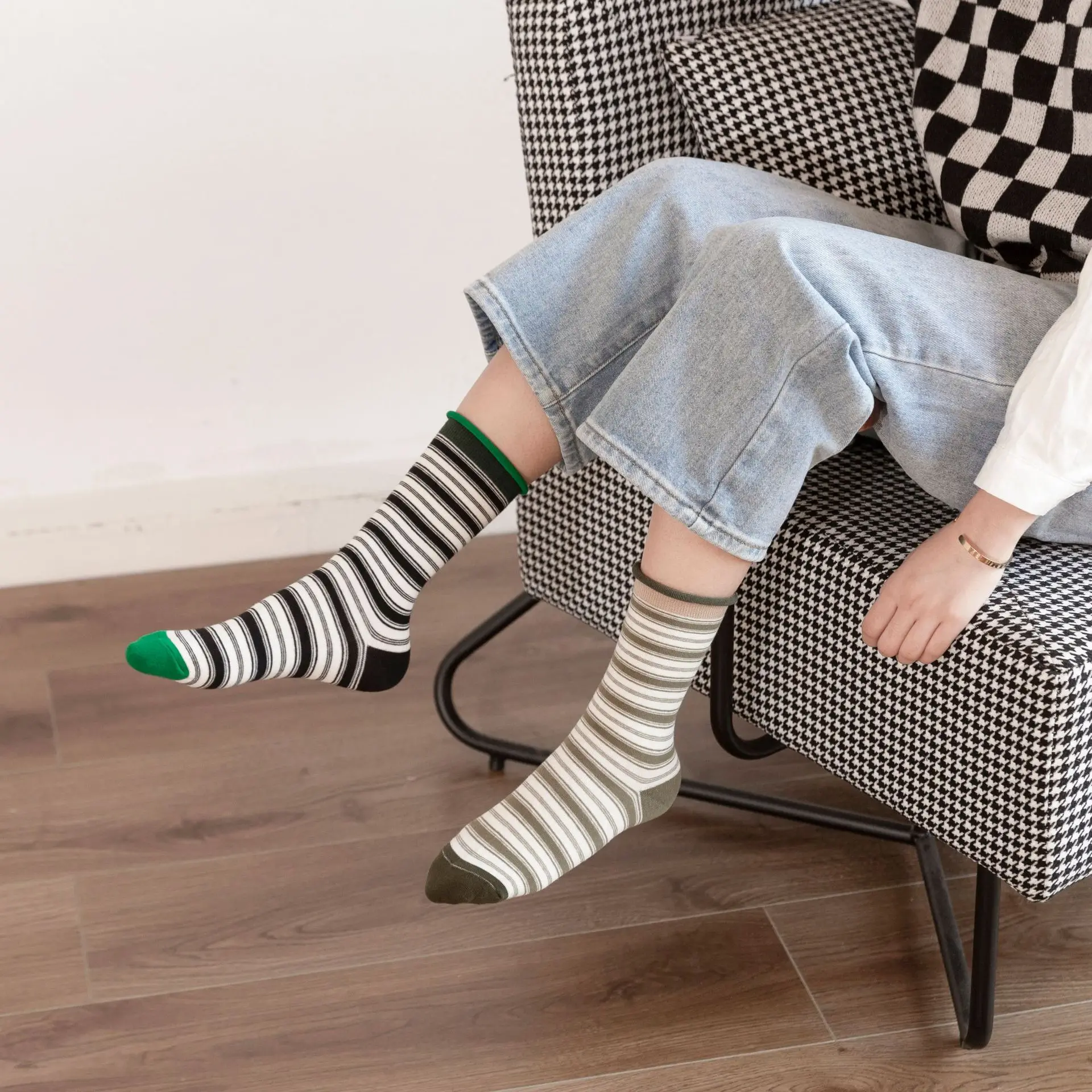 

Striped Socks Children Color Curled Tube Socks Candy Color Stockings for Women Soft Breathable Women Socks