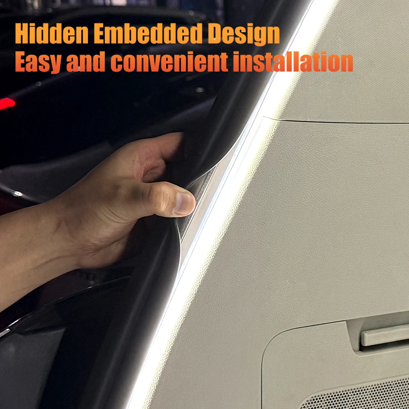 سيارة الخلفي الجذع سطع LED قطاع 12 فولت تعديل الإضاءة للماء مرنة ضوء موصل عالمي التوصيل والتشغيل 4 متر #3