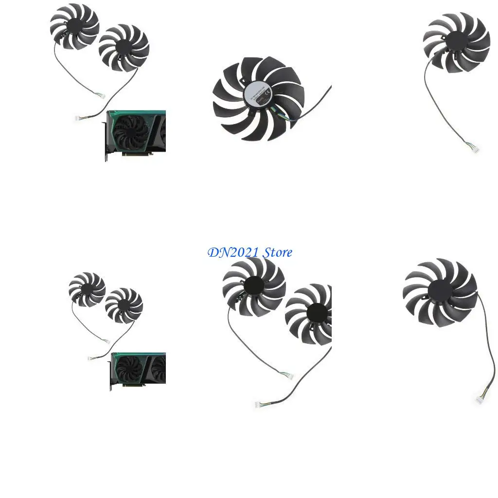 

F3KE 1PC / 1Pair GAA8S2U Cooling Fan 4PIN 12V For ZOTAC RTX3070 LHR 8GB AMP Holo Graphics Video Card Cooler