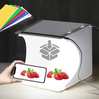 Folding Lightbox Portable Photography LED Photo Studio Tent LED Softbox Background Kit USB Mini Light Box For DSLR Camera Phone