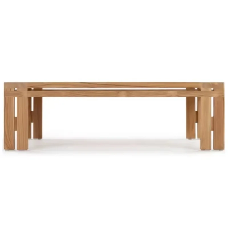 Outdoor furniture Modern, rectangular solid teak coffee table