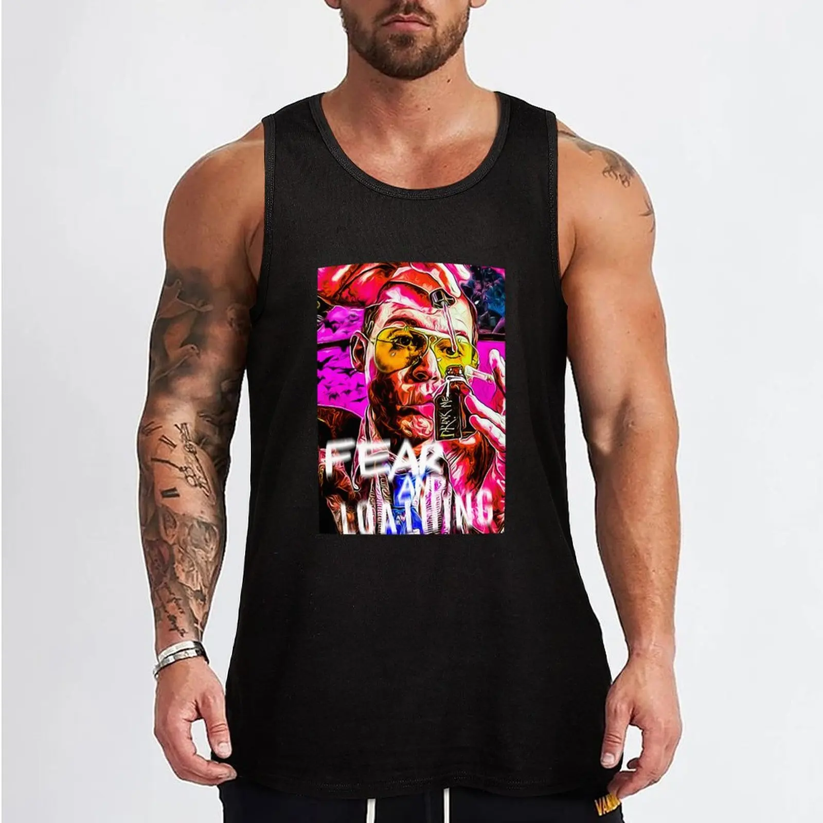 Vintage Style Arts Fear And Loathing In Las Vegas Tank Top male top t shirts summer clothes