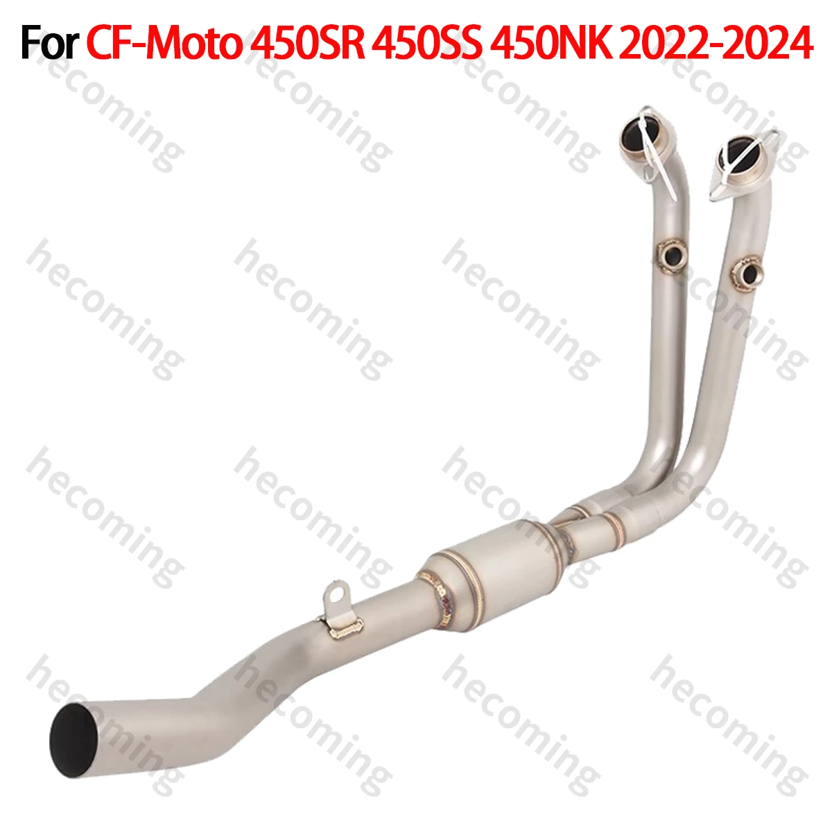 Slip On Exhaust Front Pipe For CF-Moto 450SR 450SS 450NK 2022-2024 System Muffler