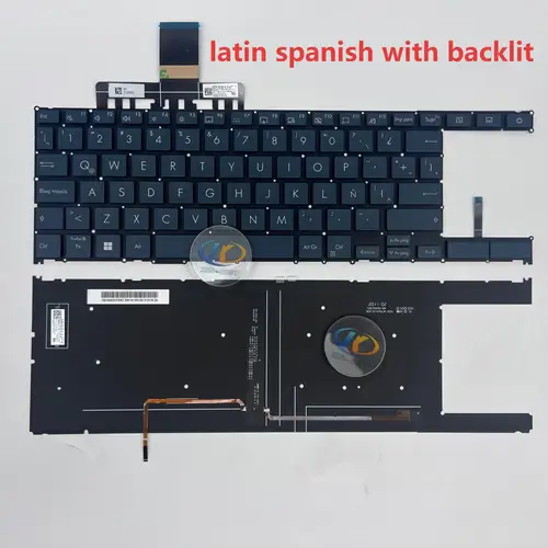 UX482 SP/teclado retroiluminado plano para ASUS Zenbook Duo 14 UX482 UX482E UX4100E UX482J compatible con versión española