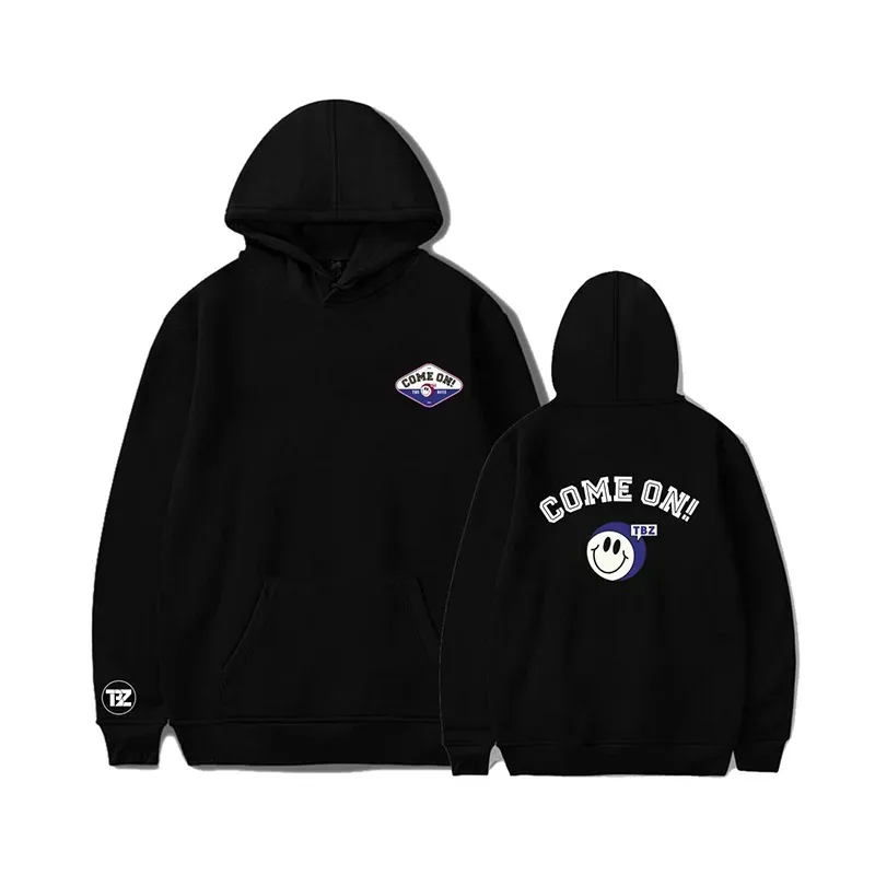 Kpop The Boyz Hoodies for Men and Women, Loose Sweater, Smiling Face Graphic Hoodie, Korean Y2k, Merch Clothes, Autumn