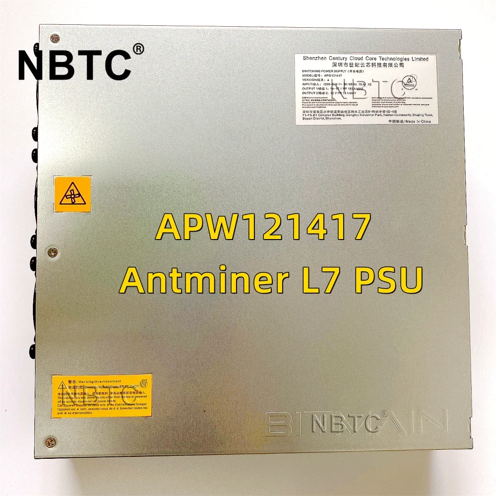 Оригинальный блок питания APW121417a серии APW12 APW121417 Версия A Блок питания для Antminer L7 DOGE MINER