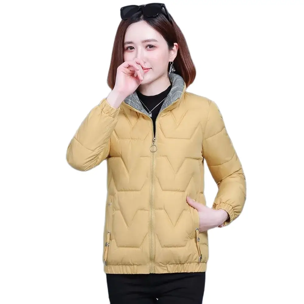 Short Collar Down Cotton-padded Jacket Coat Women's Winter 2024 New Korean Fashion Joker Loose Warm Cotton-padded Jacket Tide.