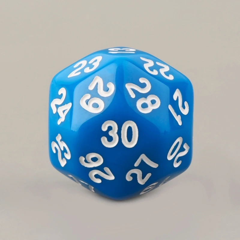 Dados poliédricos D30 para juegos de mesa, juego de dados acrílicos para Club, 5 piezas, 30 caras, novedad de 2023