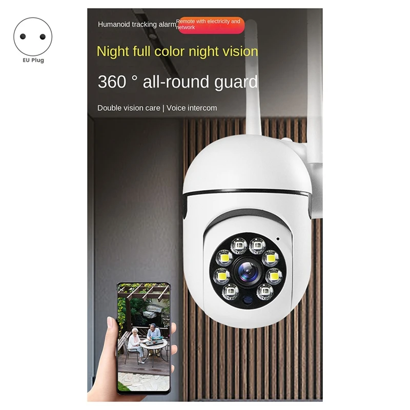 5G Wifi 360° Surveillance Cameras Tracking Full Color Night Vision Security Protection Motion Outdoor Camera