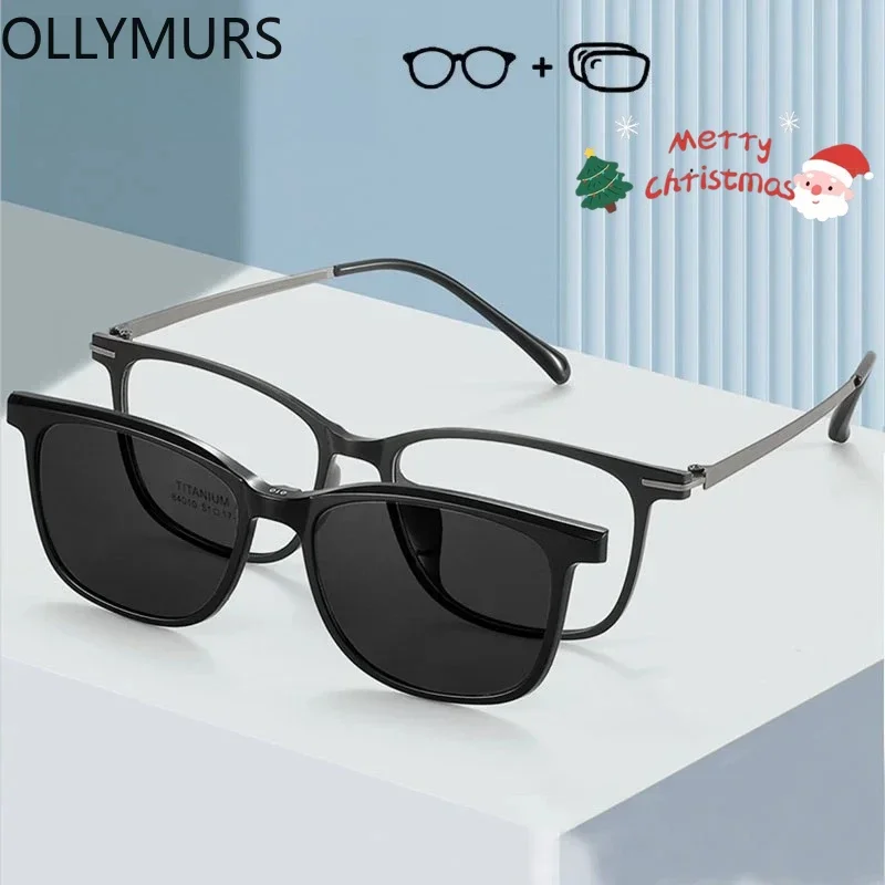 

KIZN очки по рецепту для мужчин и женщин, анти-синие прогрессивные очки для близорукости и дальнозоркости, оптические очки с поляризационным зажимом