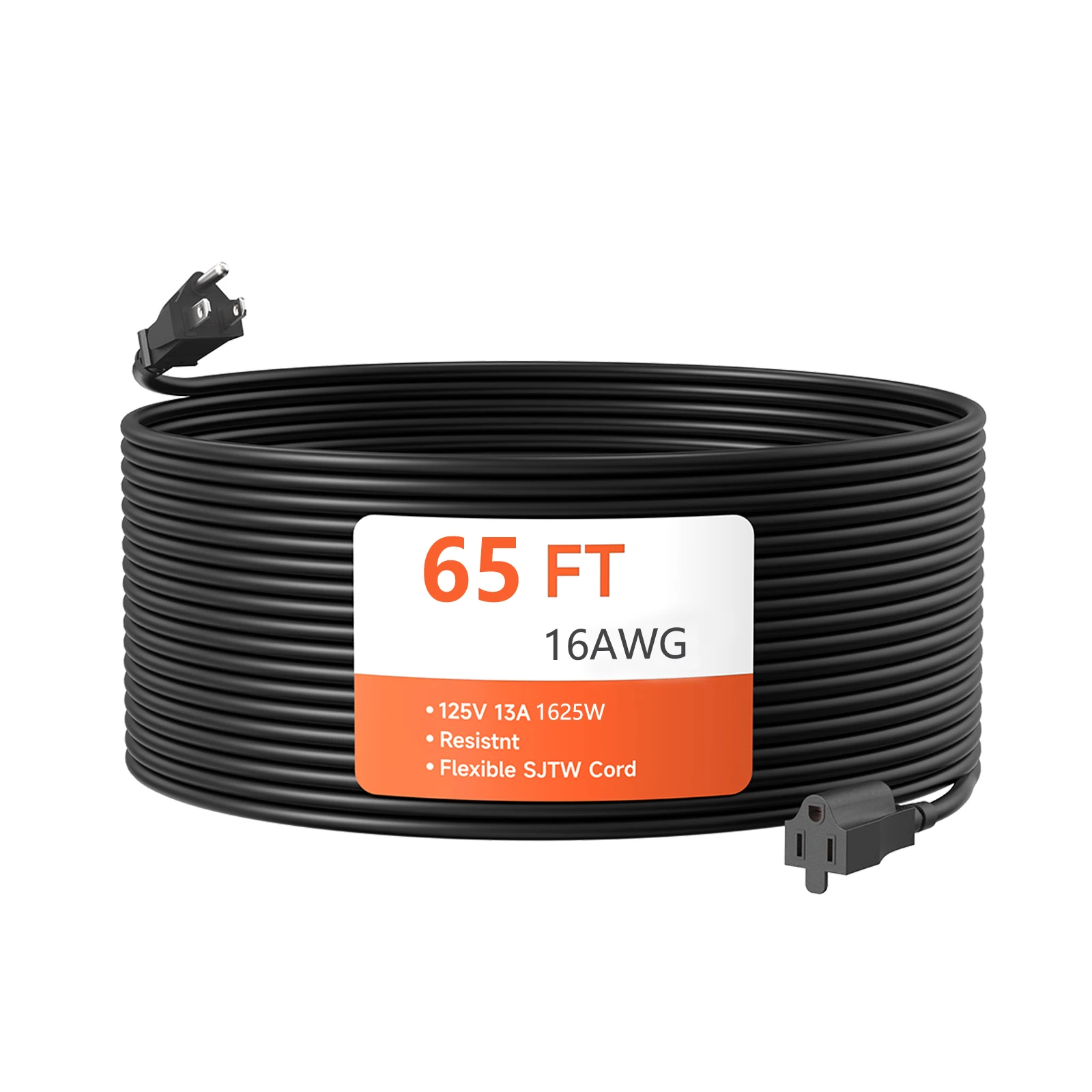 

U.S. Standard Outdoor Extension Cord 20/1.8 SJTW Heavy Duty Wind and Rainproof Power Cord Indoor and Outdoor Compatible