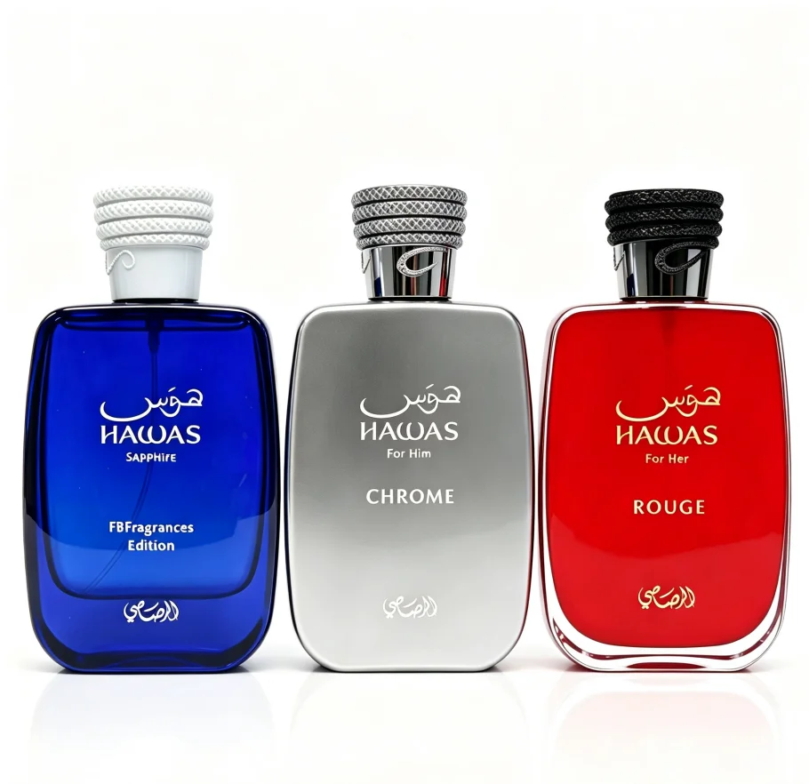 Unique Perfume Fragrance - Hawas three perfume spray, 3.4oz100ml, flower,