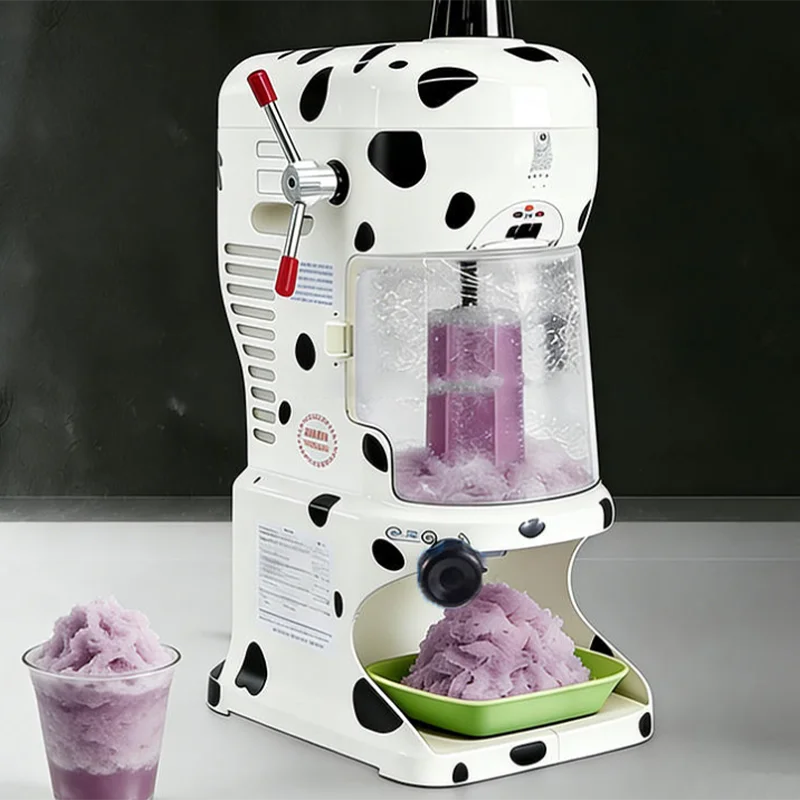 Household Fully Automatic Electric Ice Brick Snowflake Shaved Ice   Machine Ice Shaver Dessert Sand Ice Machine