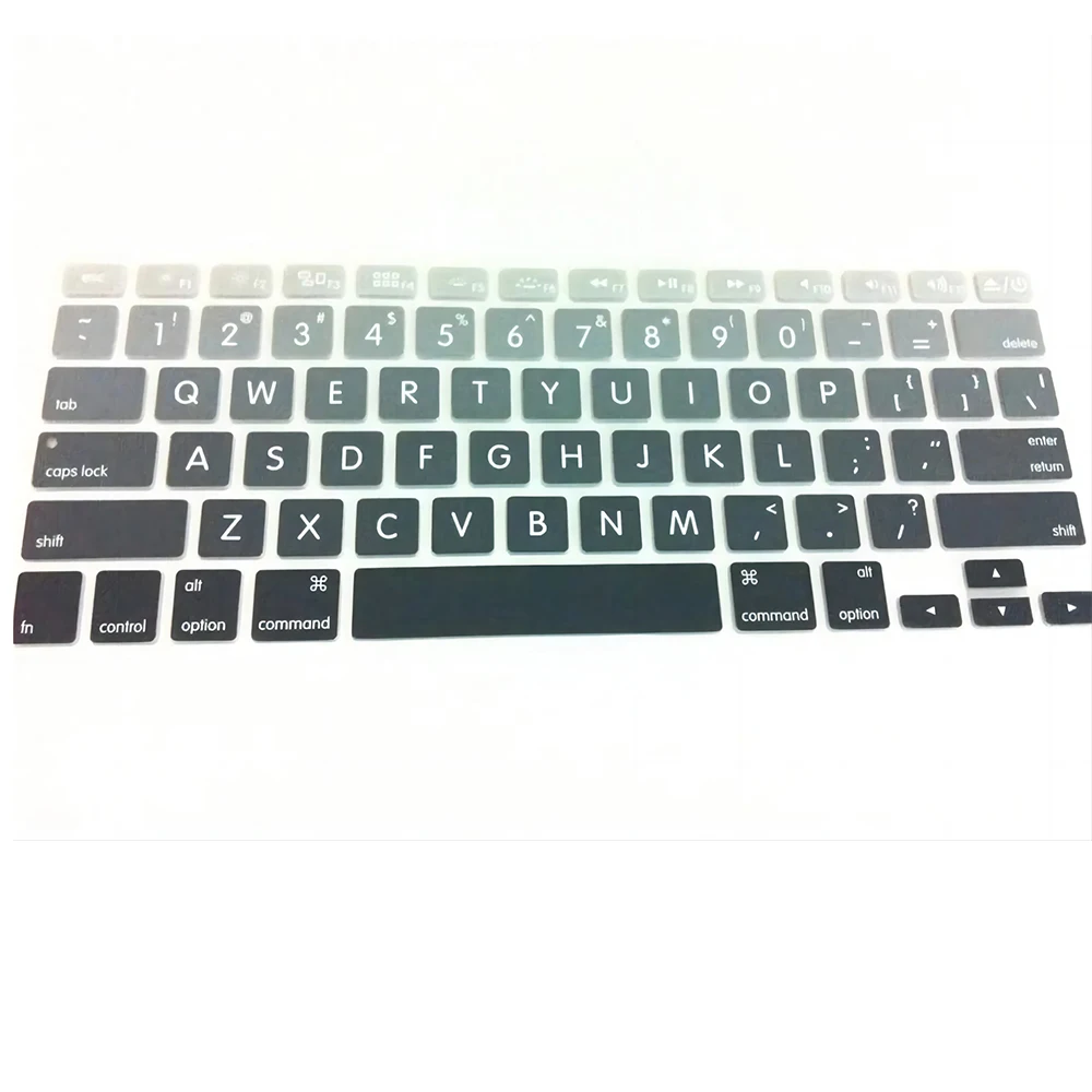 Big Letter Gradient Rainbow Keyboard Cover Protector Skin Protective Film For All Apple Macbook Mac Air Pro Retina 13 15 17