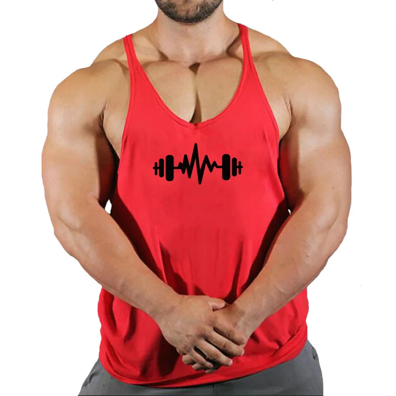 Brand Gym Stringer Tank Top Men Bodybuilding Clothing Cotton Sleeveless Shirt Man Fitness Vest Singlet Sportwear Workout Tanktop