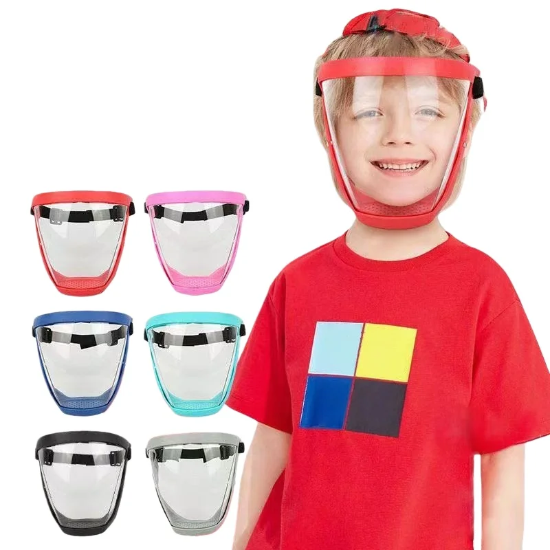 Kids Full-Face Transparent Mask Anti-Dust And Anti-Fog High-Definition Children Protection Eyewear Head-Mounted Protective Masks