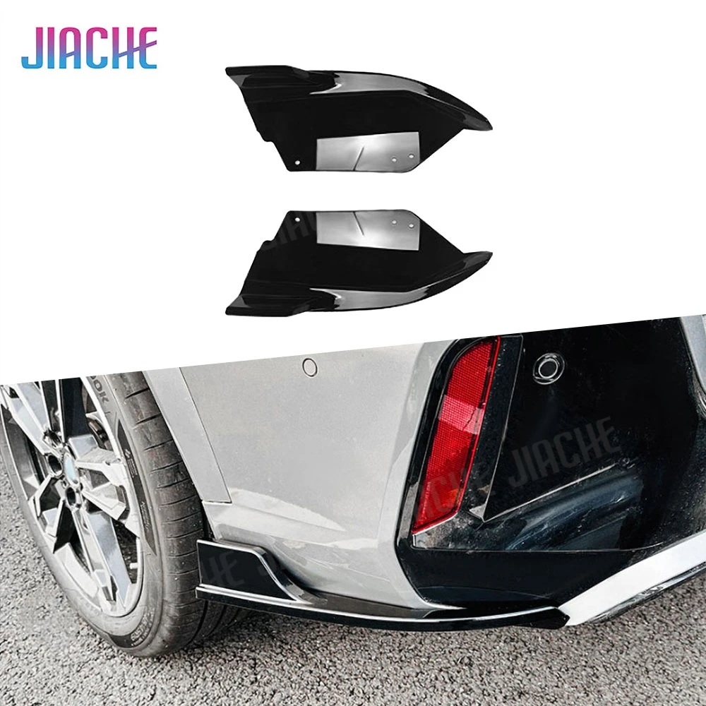 

Car Rear Bumper Splitters Flaps Apron For BMW X1 IX1 U11 M Sport 2023+ ABS Gloss Black Rear Bumper Splitters Car Accessories