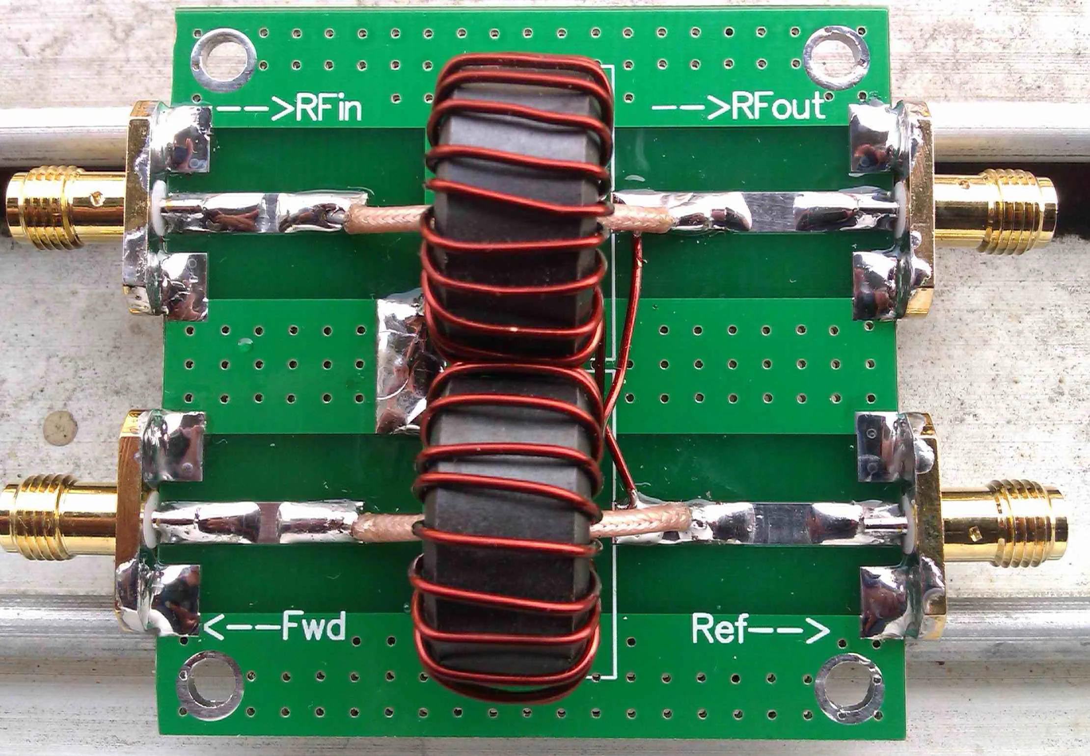 Dual directional coupler forward and reverse power sampler 1-50mhz 25dB 50W directivity 30dB