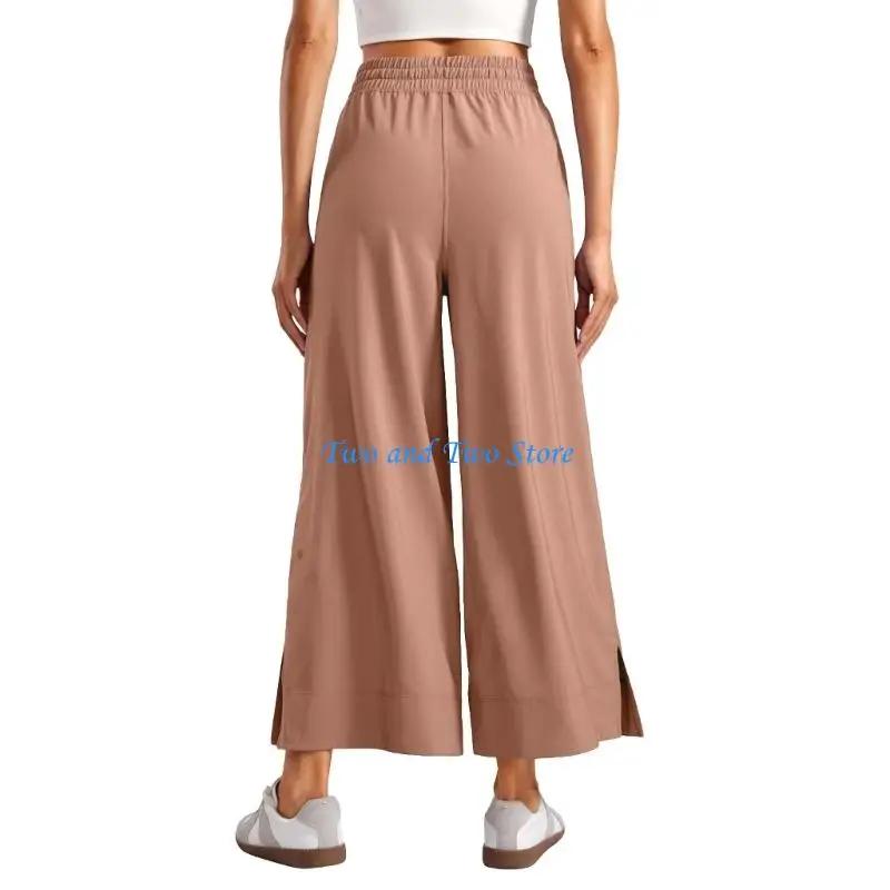 HX6F Lightweight Wide Leg Pants for Women  High Waisted Loose Casual Lounge Travel Work Sweatpants