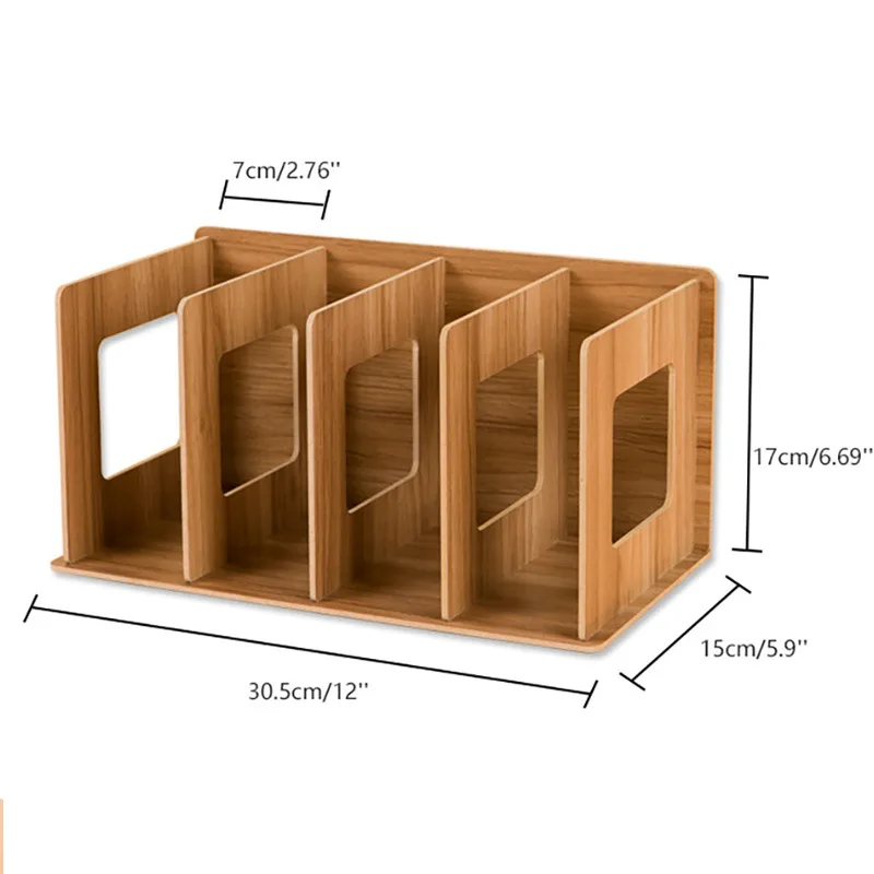 Fa- Könyv állvány DIY Kreatív Kadmium Poggyásztartó Hivatali székhely organizers asztali magazines tárolására Homokpad Könyv kijelző Félátmérő standholder