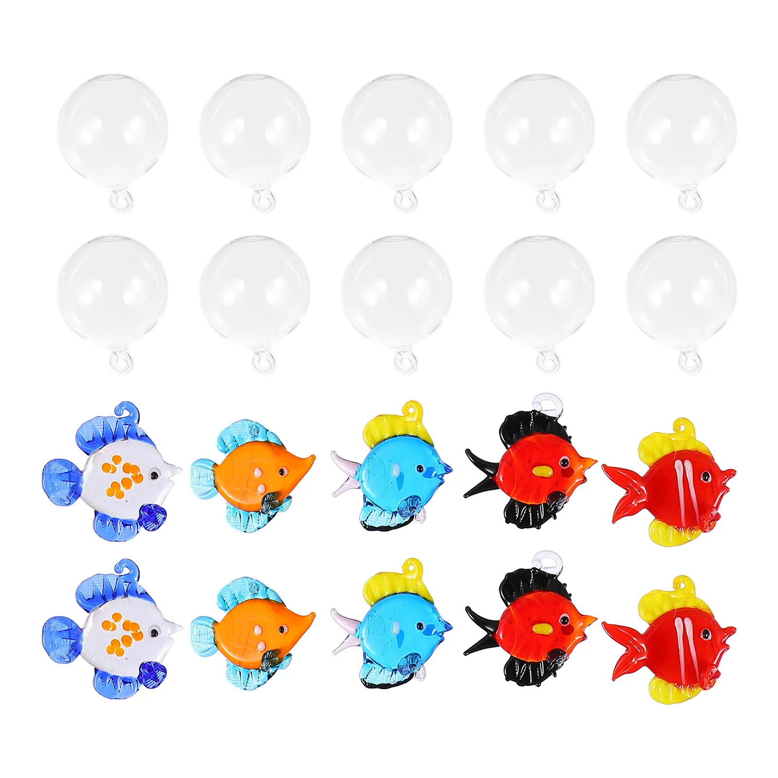 

10Pcs Aquarium Floating Glass Decoration Durable Smooth Surface Unique Landscape for Fish Tank Pool Pond Aquarium Glass Figurine