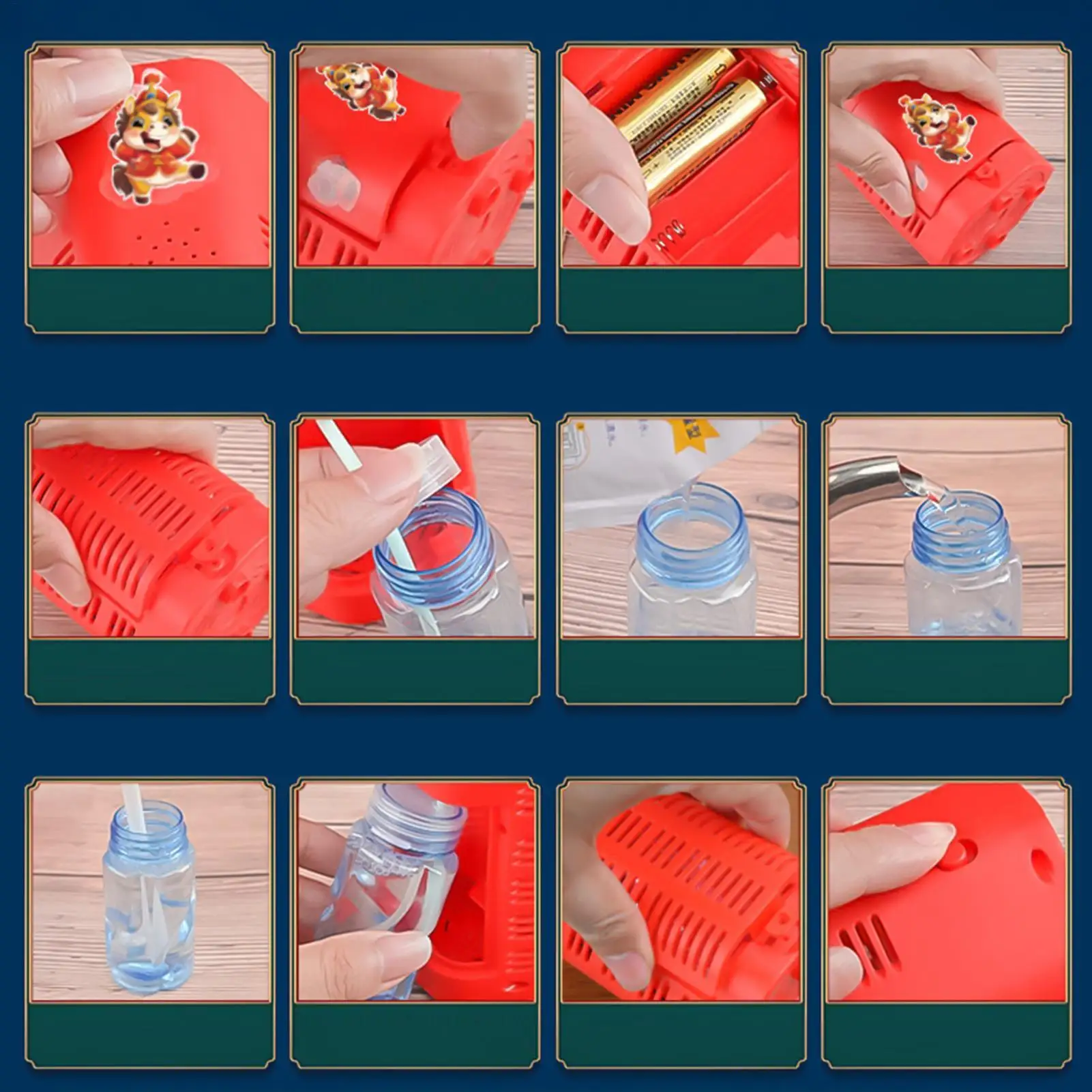 New FireworksBubble Machine Bubble Blower On The Ground Electronic Automatic Landing Spring Festival Gift New Year Toys