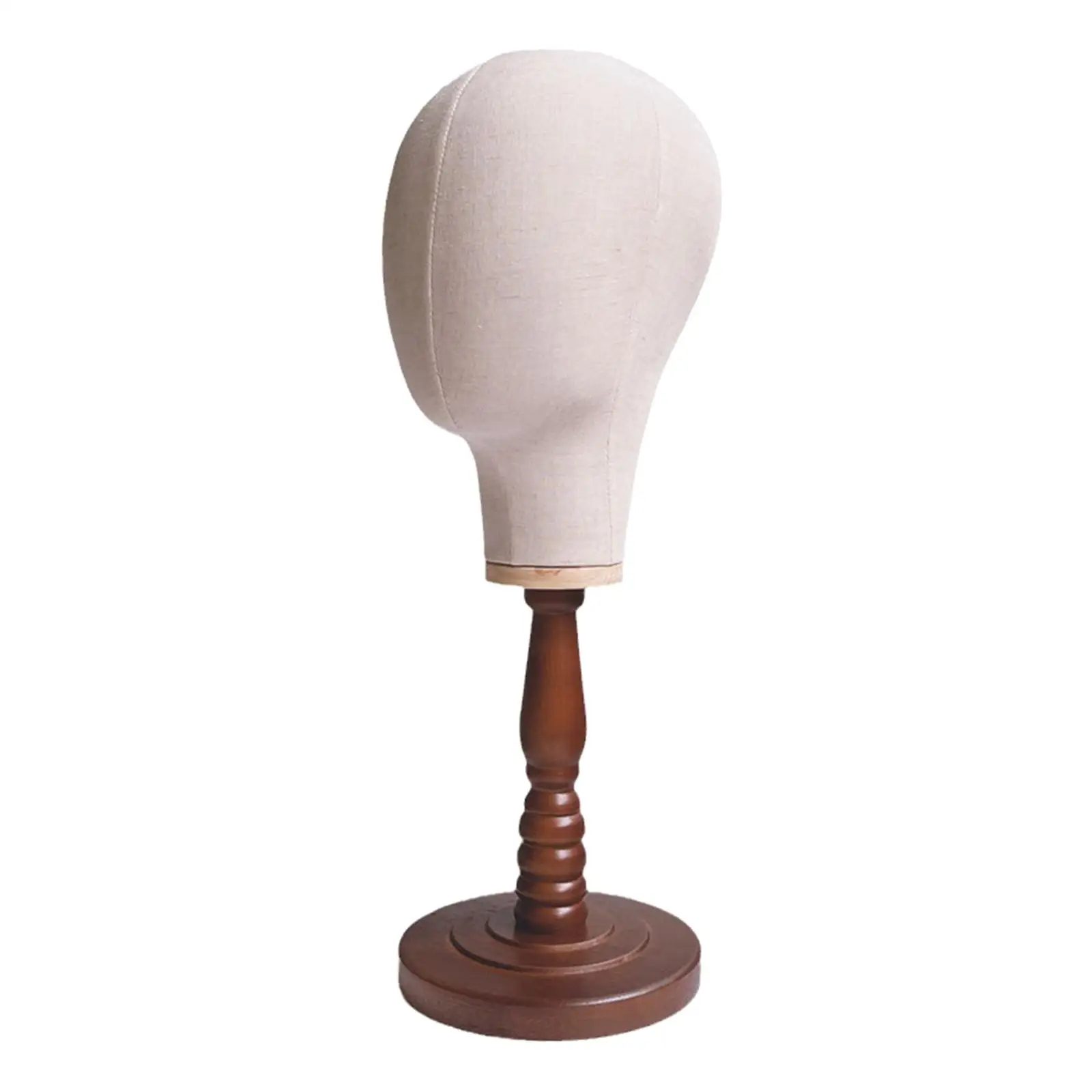 

Mannequin Head Model Hat Display Holder Caps Storage Rack with Wood Base for Home Salon