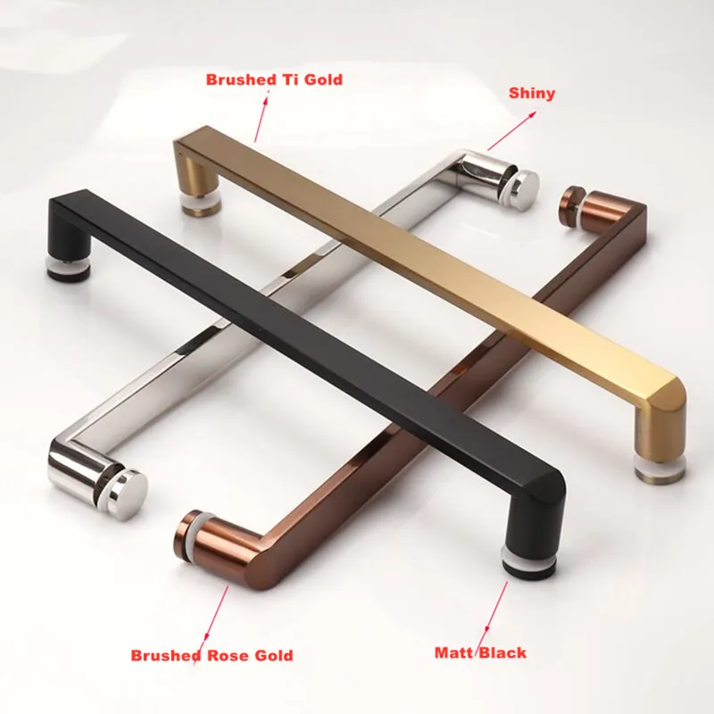 304 stainless steel 440mm hole pitch single side handle glass sliding door handle(XYLS-035)
