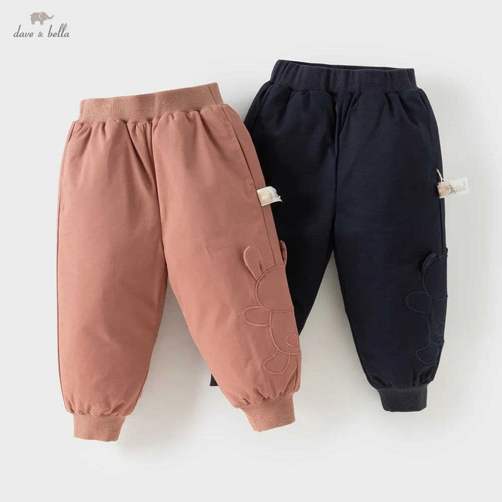 

Dave Bella Children Down Pant Autumn Winter Boys Girls Plush Trousers Elastic Waist Casual Outerwear Children Clothing DB4243042