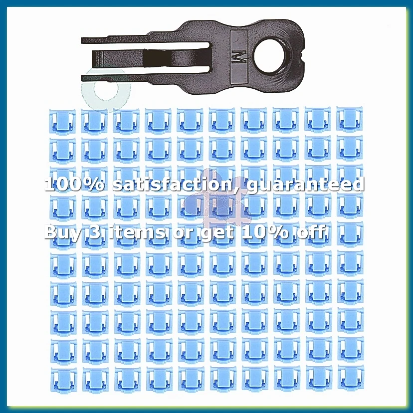 ●100 Pcs Blue RJ45 Port Ethernet LAN Hub Anti Dust Cover Plug Cap Blockout Protector with Proprietary Lock and Key