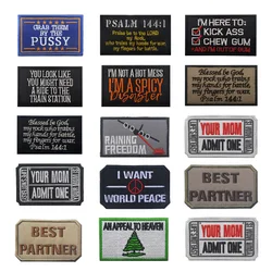 Personality English Word YOU LOOK LIKE Embroidered Cloth Patch Armband Best Partner Tactical Morale Backpack Patch
