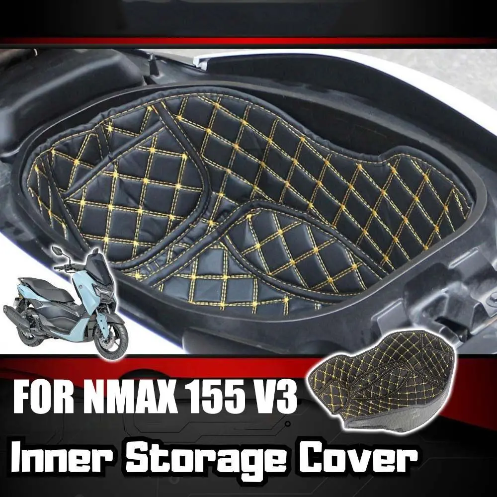

Внутренняя крышка для хранения скутеров большой емкости, водонепроницаемая, износостойкая, чехол-ведро для сиденья, профессиональный для YAMAHA NMAX 155 V3 2025