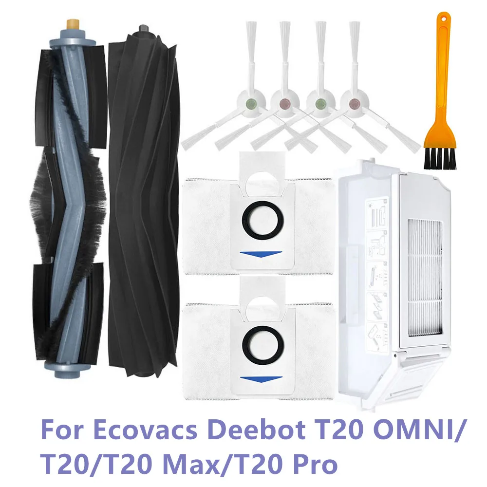 Ecovacs Deebot掃除機、メインブラシ、サイドブラシ、ダストボックス、ダストバッグ、mopホルダー、t20、omni、t20、t20 max、t20 pro