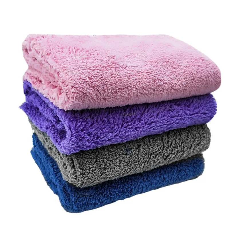 Car wash towel 40*40 coral fleece microfiber hot thickening absorbent cleaning towel cloth car wash supplies.