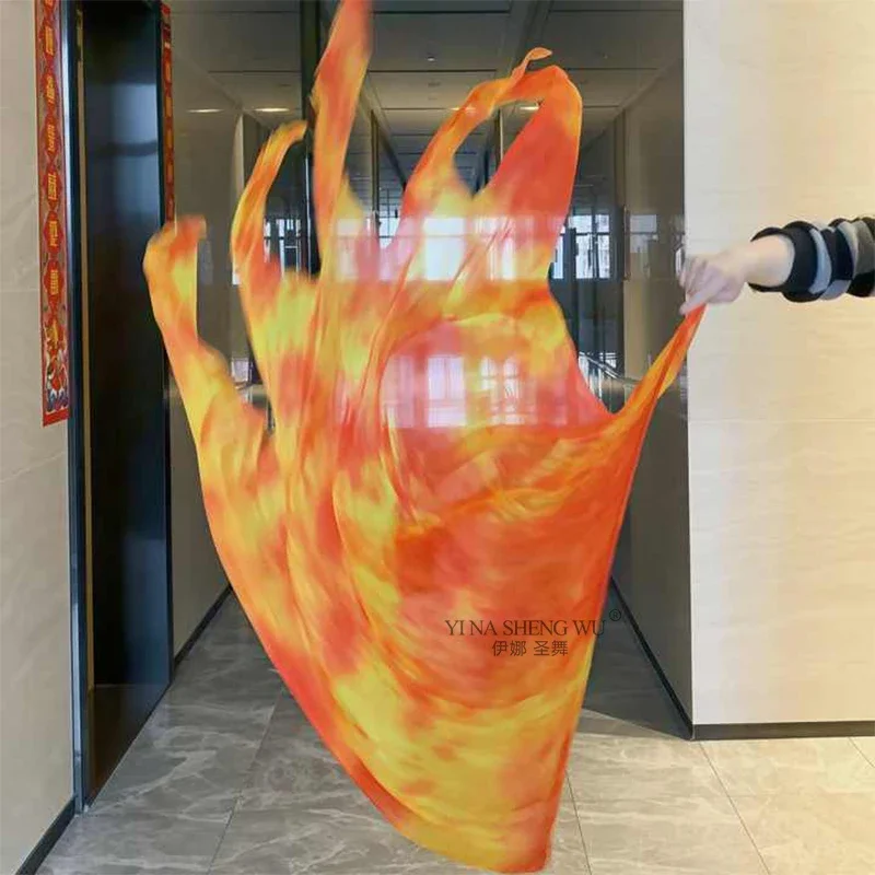 

1/2pcs Porphetic Praise Dance Worship Flex Flags 78.7X44.9" Rectangle Dance Ministry Streamer Outdoor Flags Real Silk Dance Prop