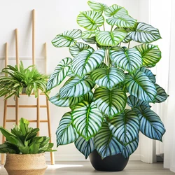 60-135cm Artificial Flowers and Leaves Monstera Deliciosa Plastic Fake Plants for Ornamental Festive Home Office Decoration