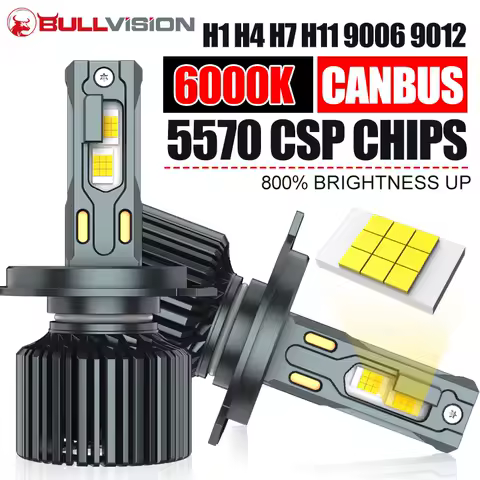 H7 H4 Led Headlights CANBUS H11 H8 H9 9012 9006 9005 Turbo 18PCS 5570 CSP Chips Car Bulbs With Fan 6000K Fog Lamps Ultra Bright
